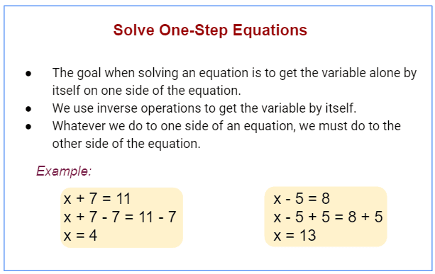 Basic Algebra Equation Practice