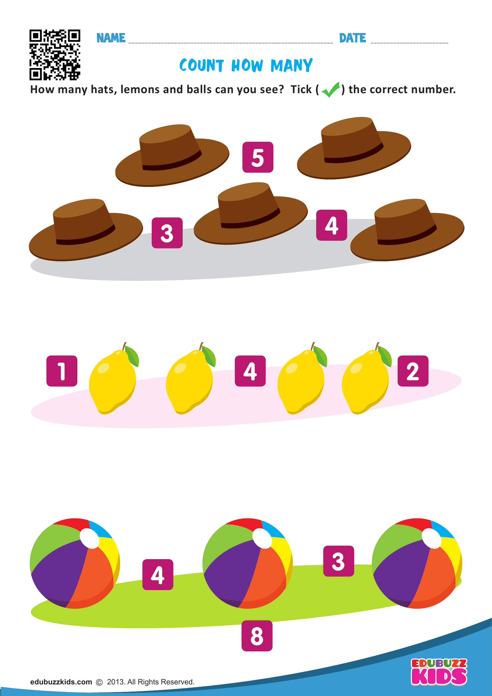 Practice Number Counting Skills with this Worksheet