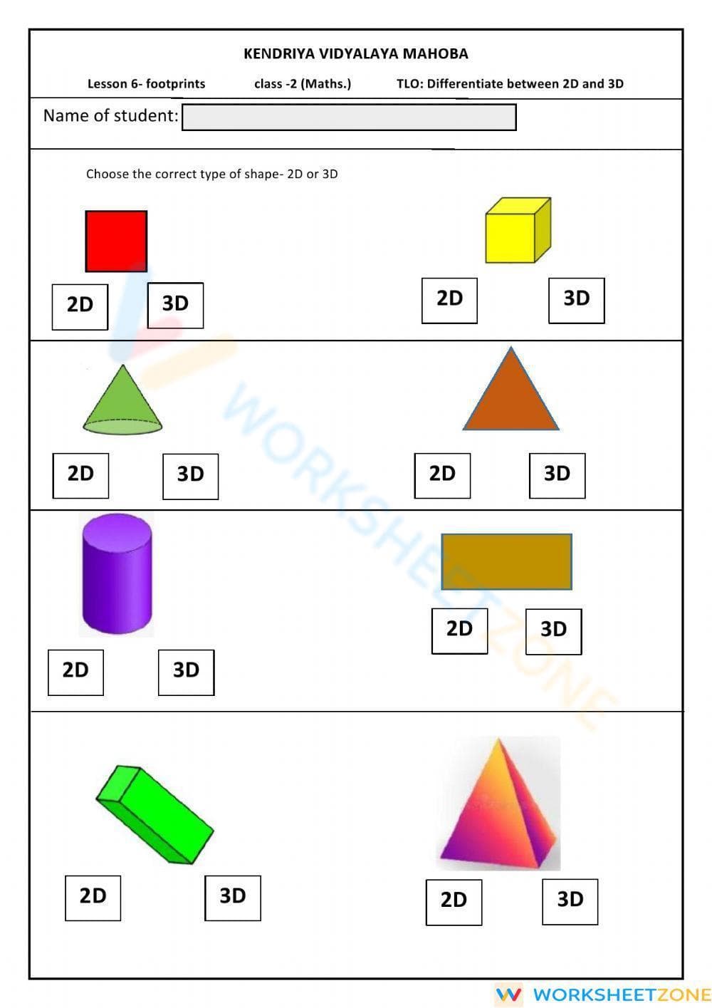 Difference between 2d and 3d shapes - Page 1