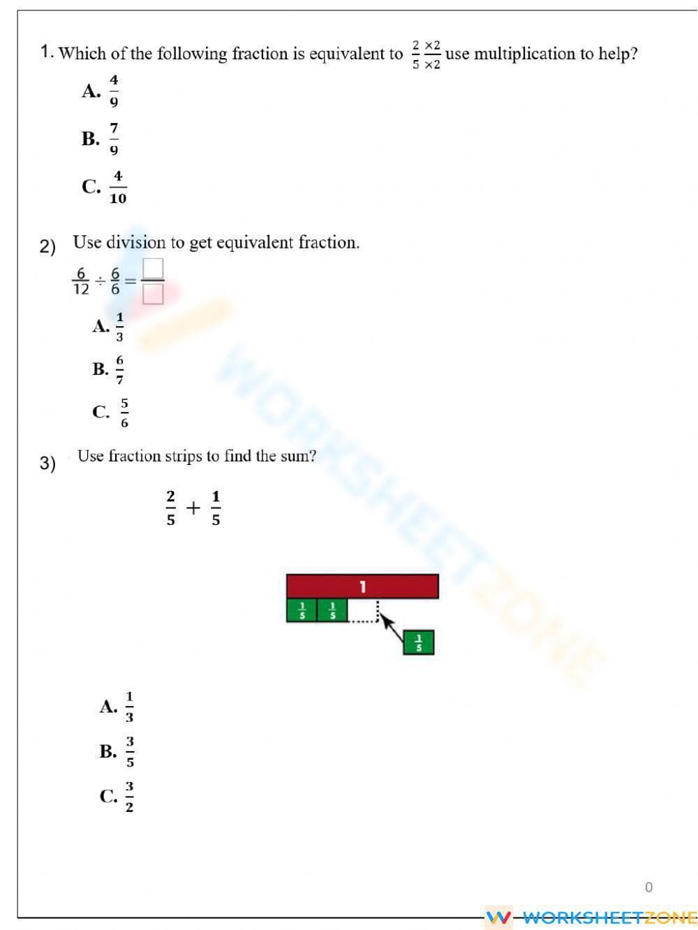 Fractions - Page 1