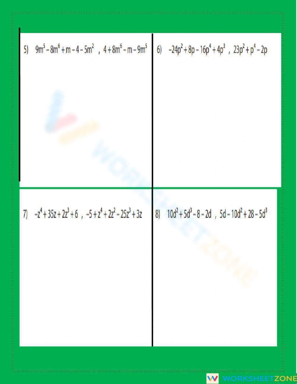 Adding polynomials - Page 2