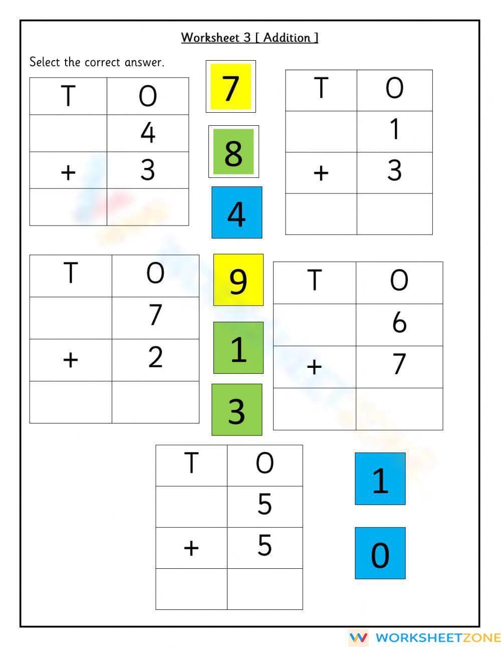 Addition Skills Practice - Page 1