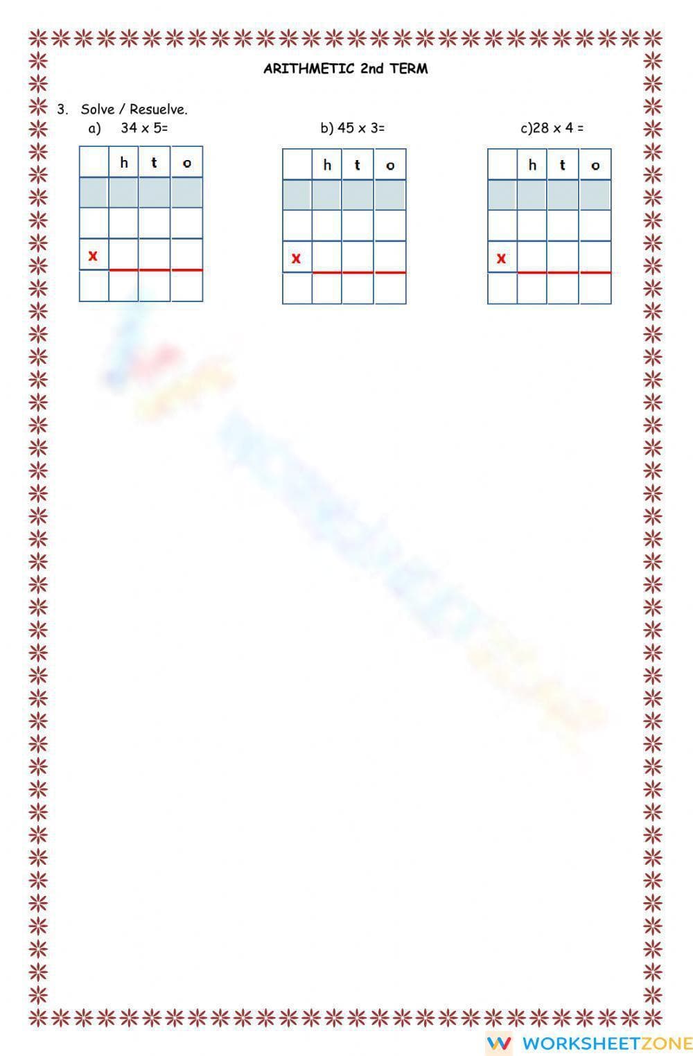 Evaluation second term Second grade Arithmetic - Page 2