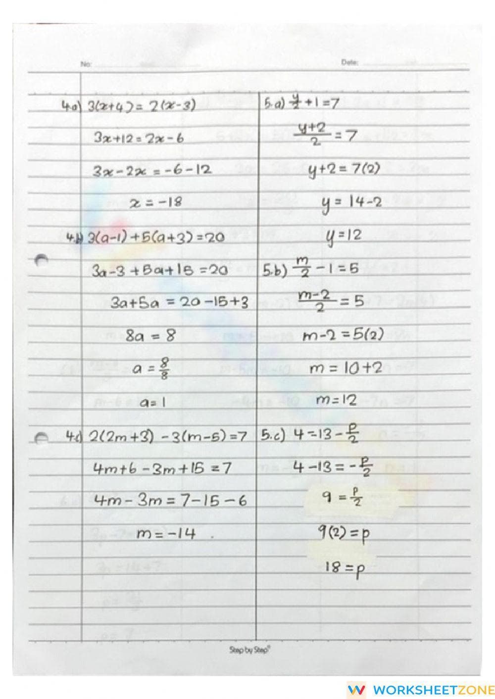 Math Practice Worksheet for Skill Improvement - Page 2