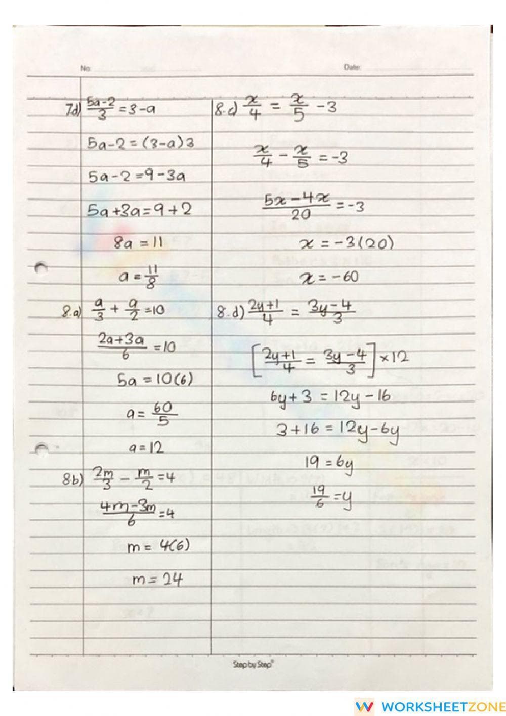 Math Practice Worksheet for Skill Improvement - Page 4