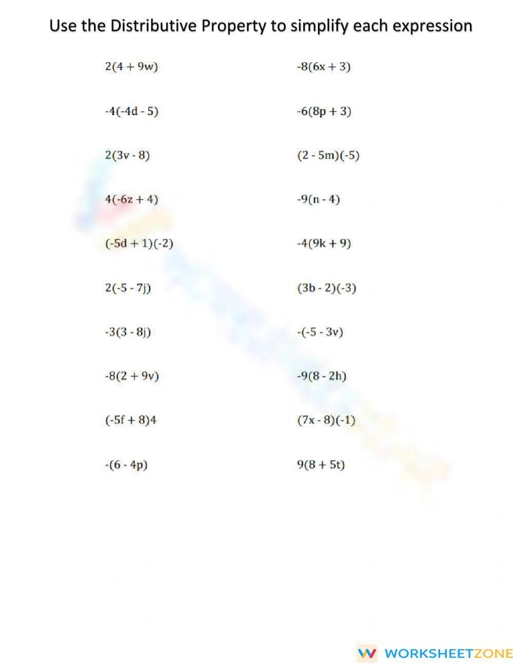 7.1 Distributive Property - Page 1