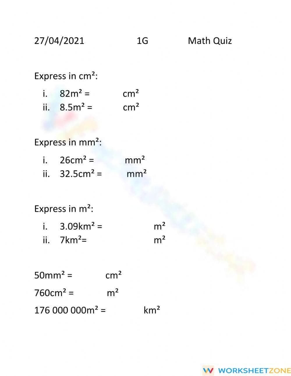 Math - Page 1