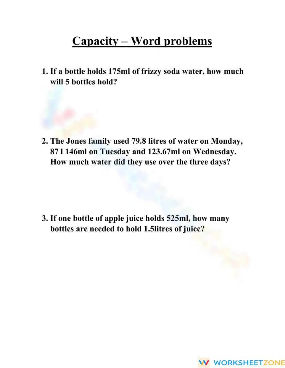 Word problems - Page 1