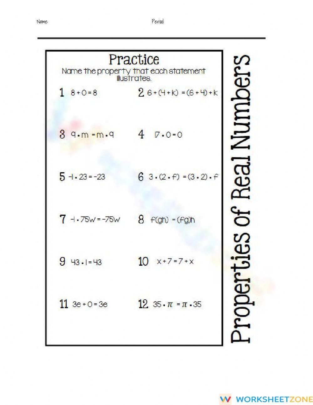 Properties Practice - Page 1