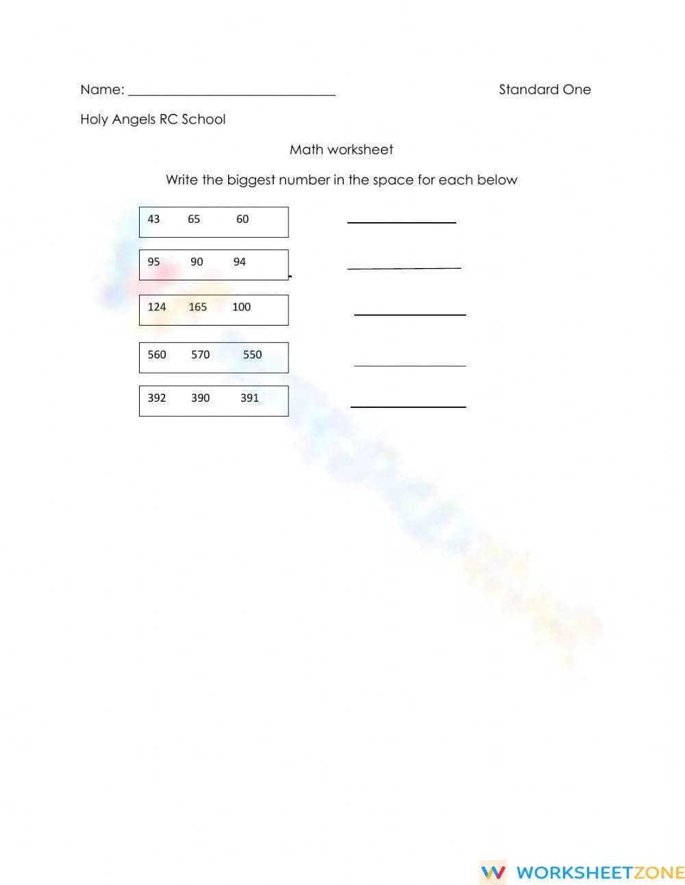 Largest number - Page 1