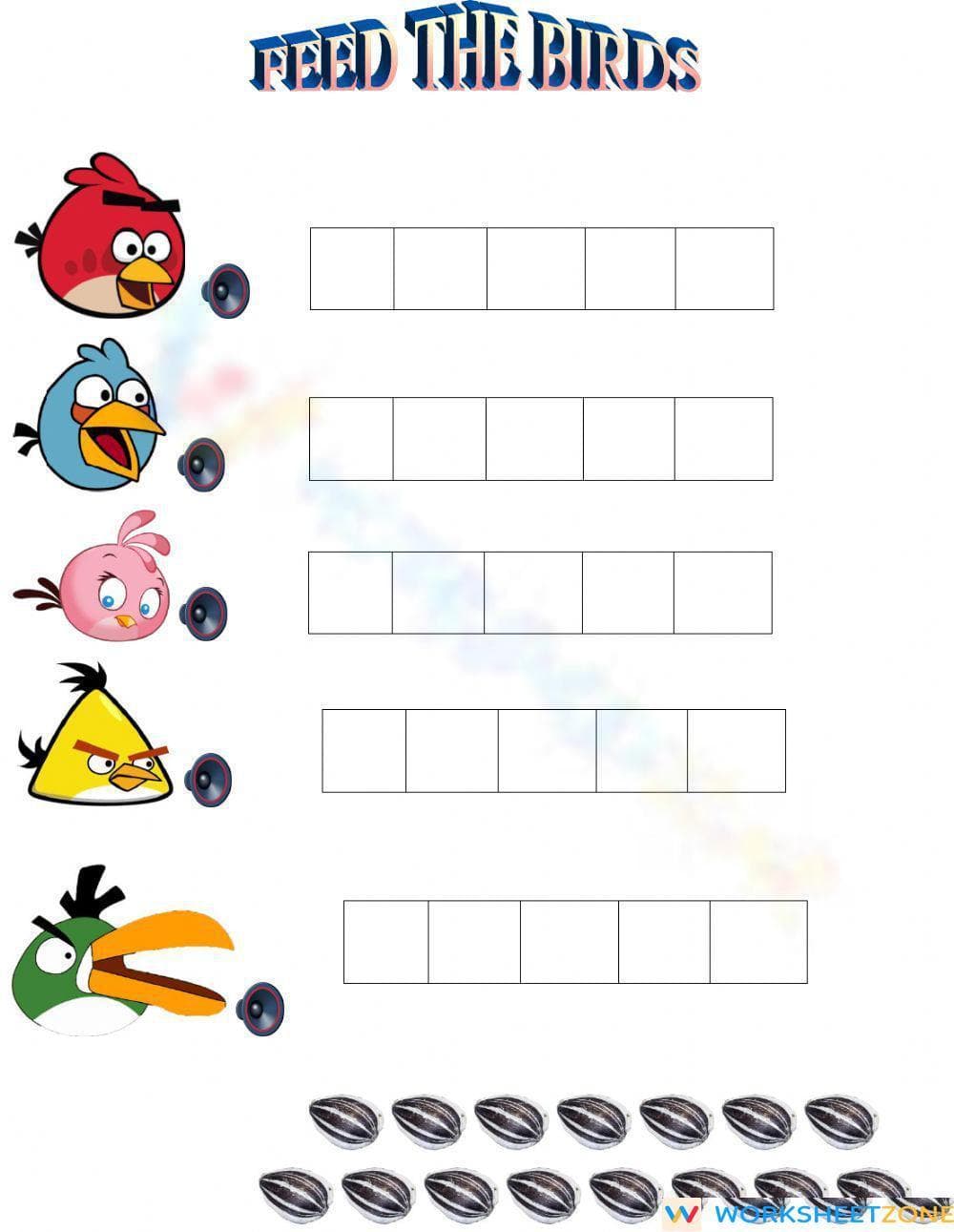 Feed the Birds Counting Activity - Page 1