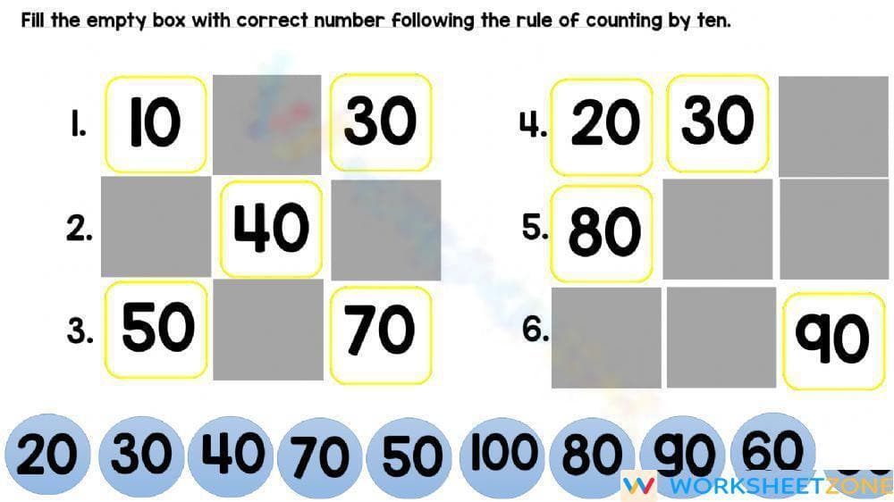 Count by tens - Page 3