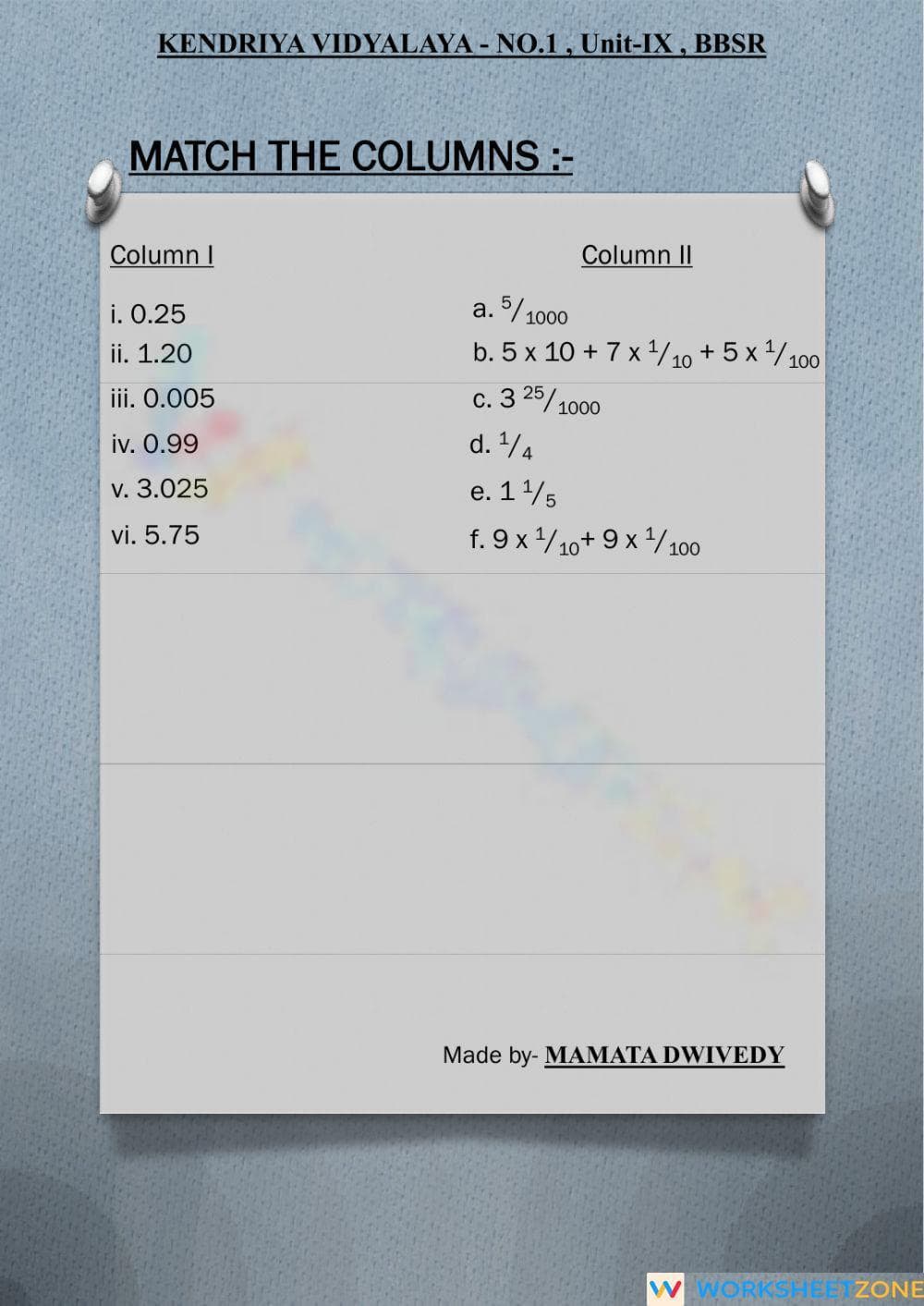 Decimal-Fraction - Page 1