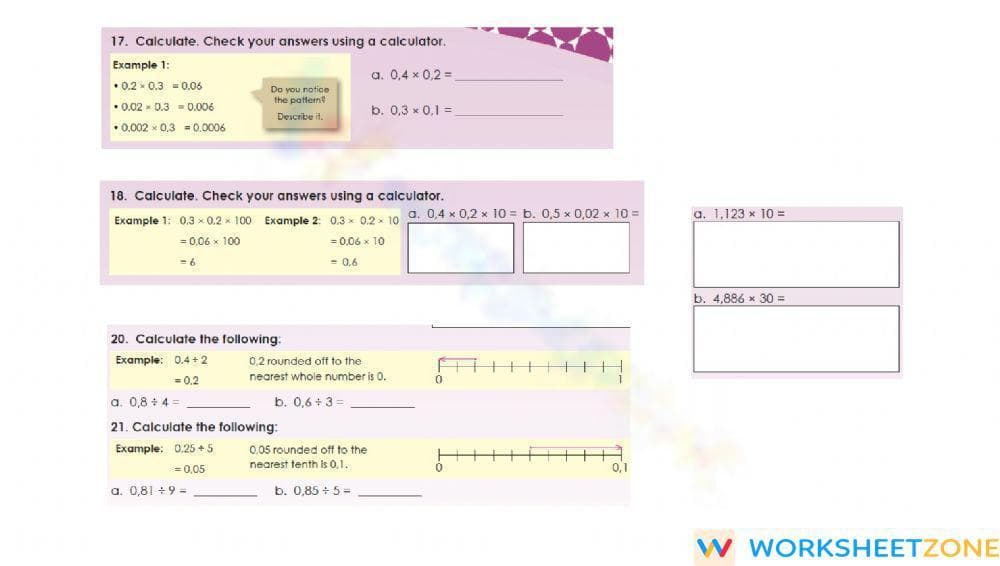 Decimal fraction practice - Page 2