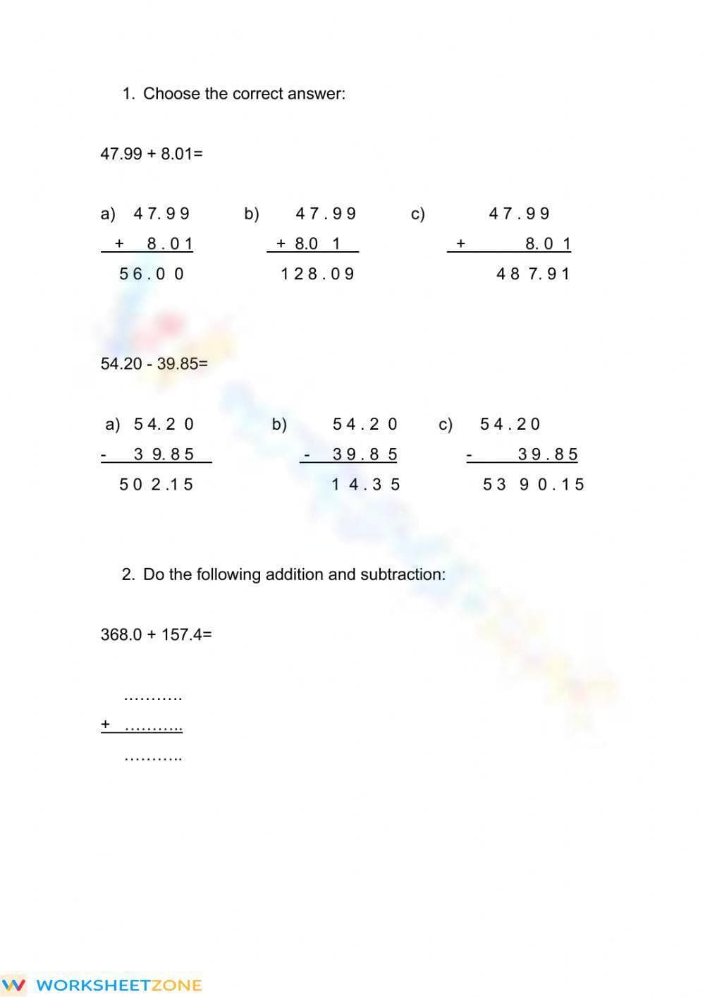 Maths activity - Page 1