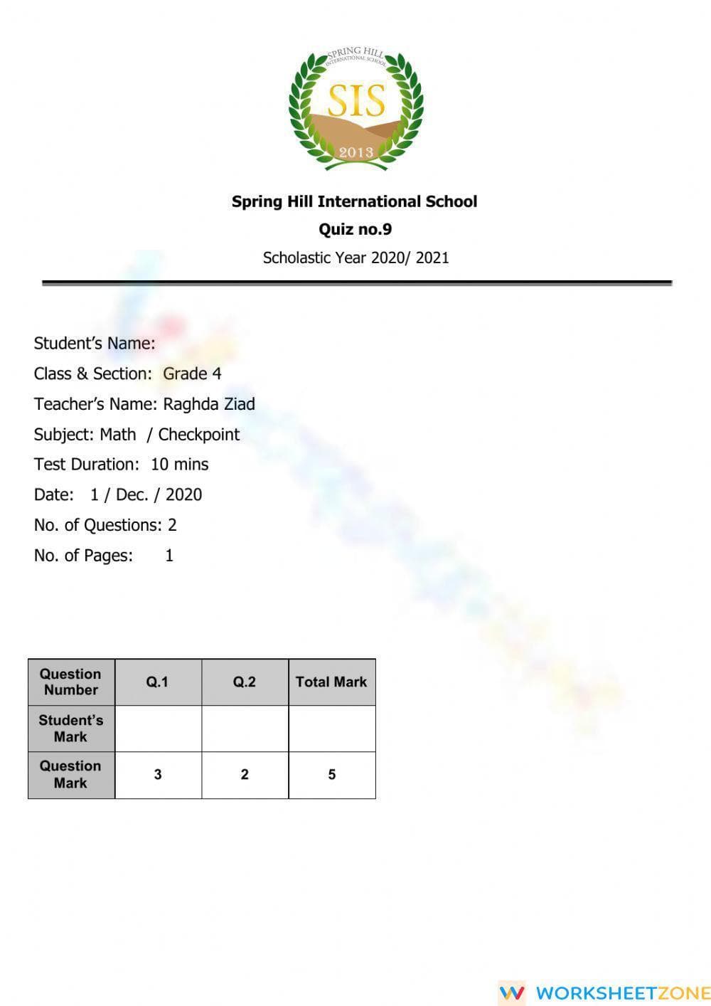 Equivalent fractions - Page 1