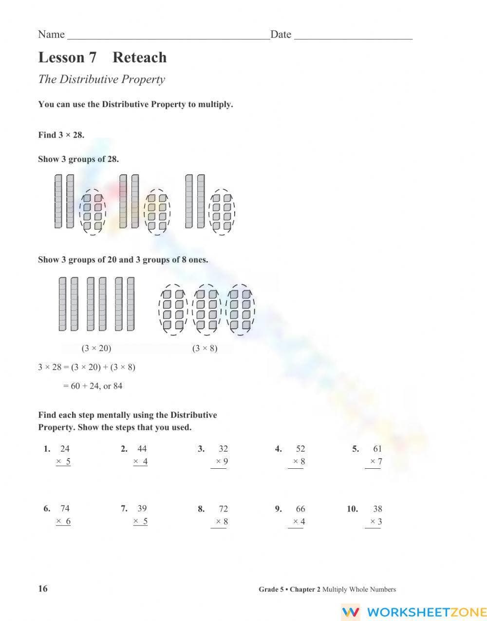Distributive Property - Page 1