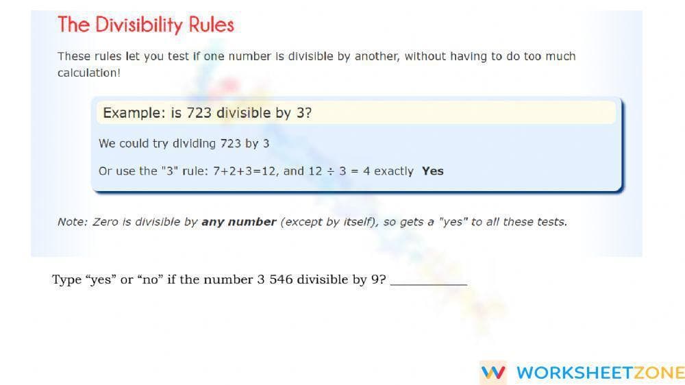 Divisibility Rules - Page 2