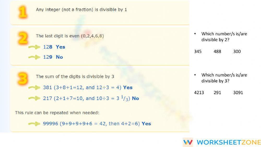 Divisibility Rules - Page 3