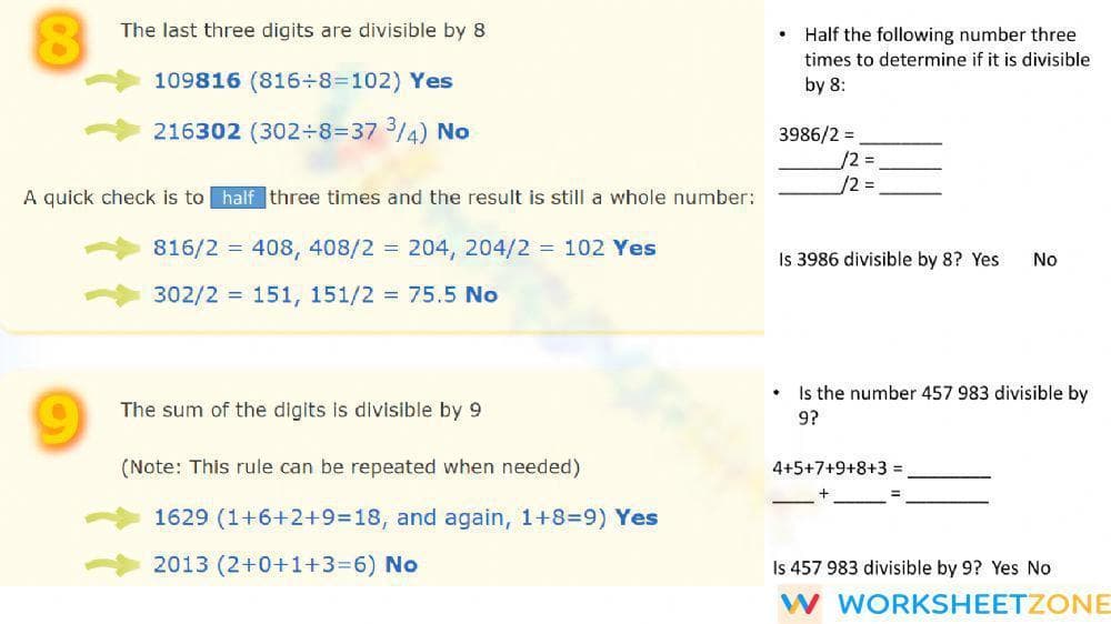 Divisibility Rules - Page 6