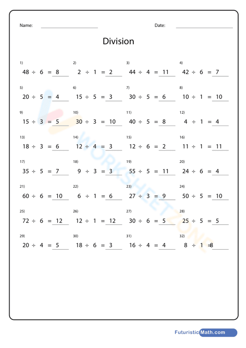 Division of numbers - Page 2