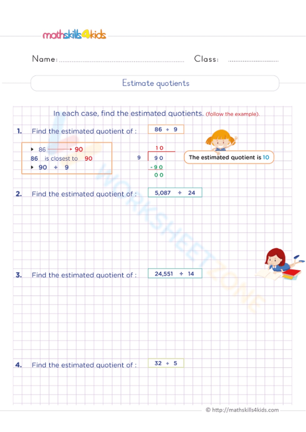 Estimate quotients - Page 1