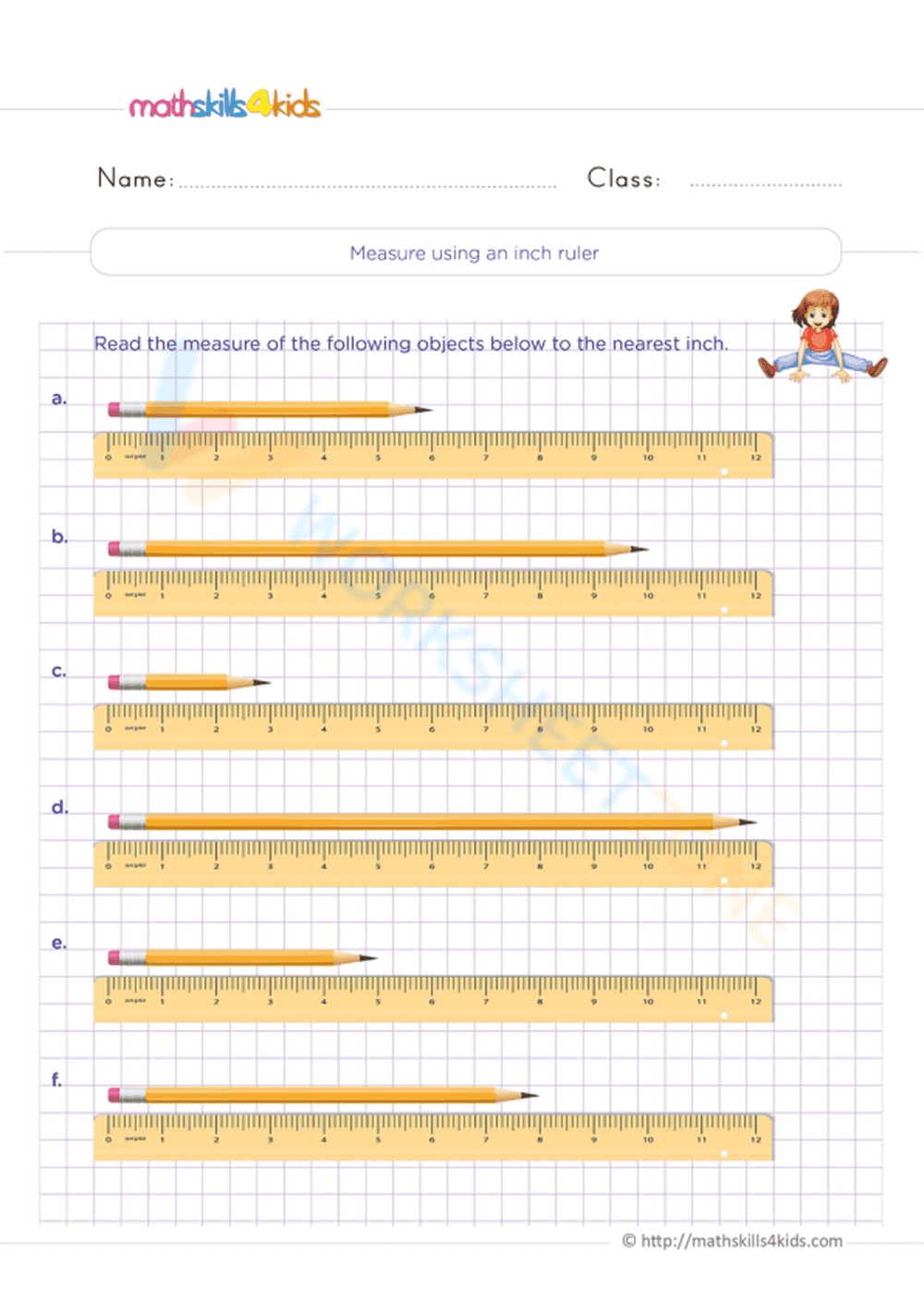 Measure using an inch ruler - Page 1