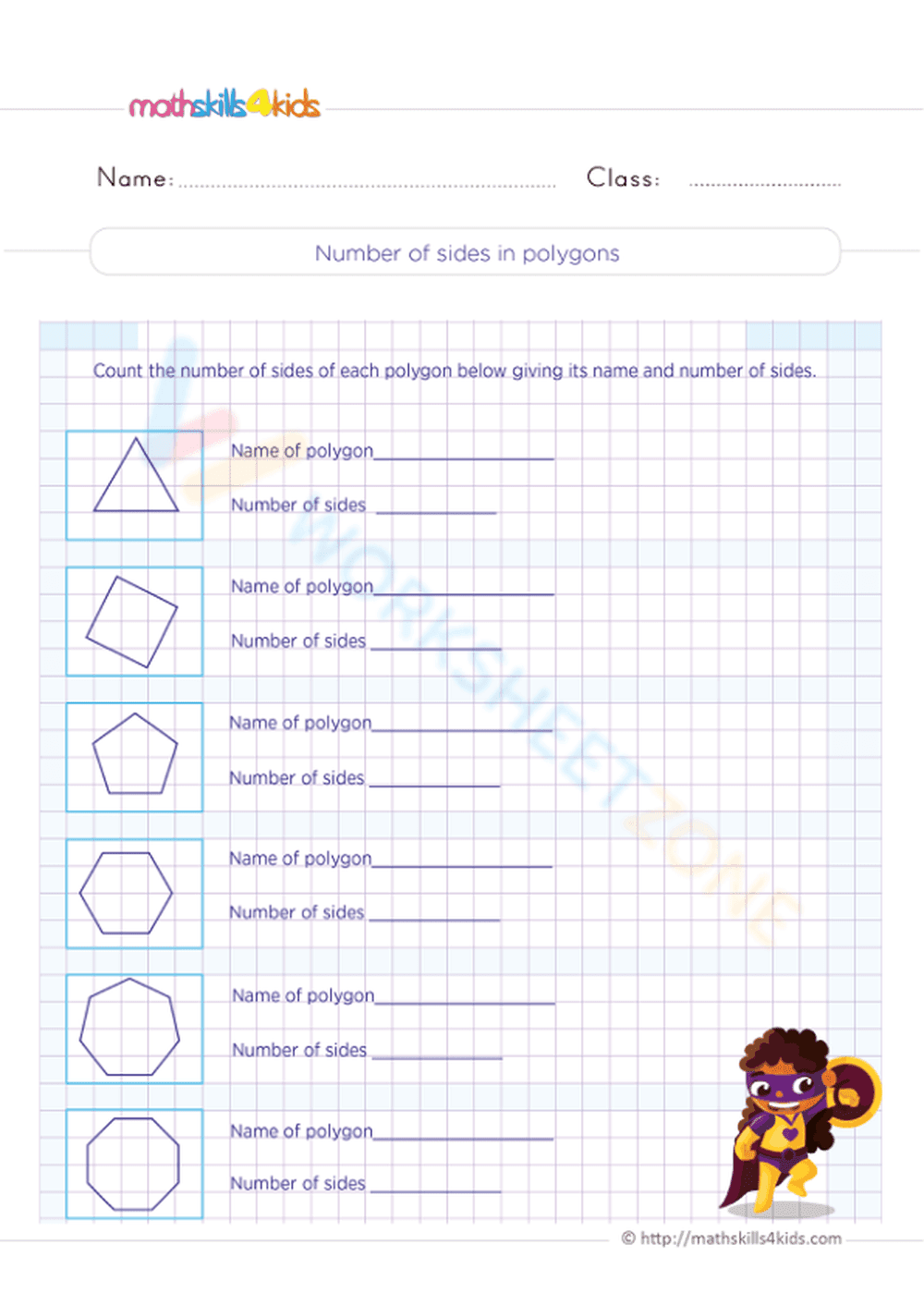 Number of sides in polygons - Page 1