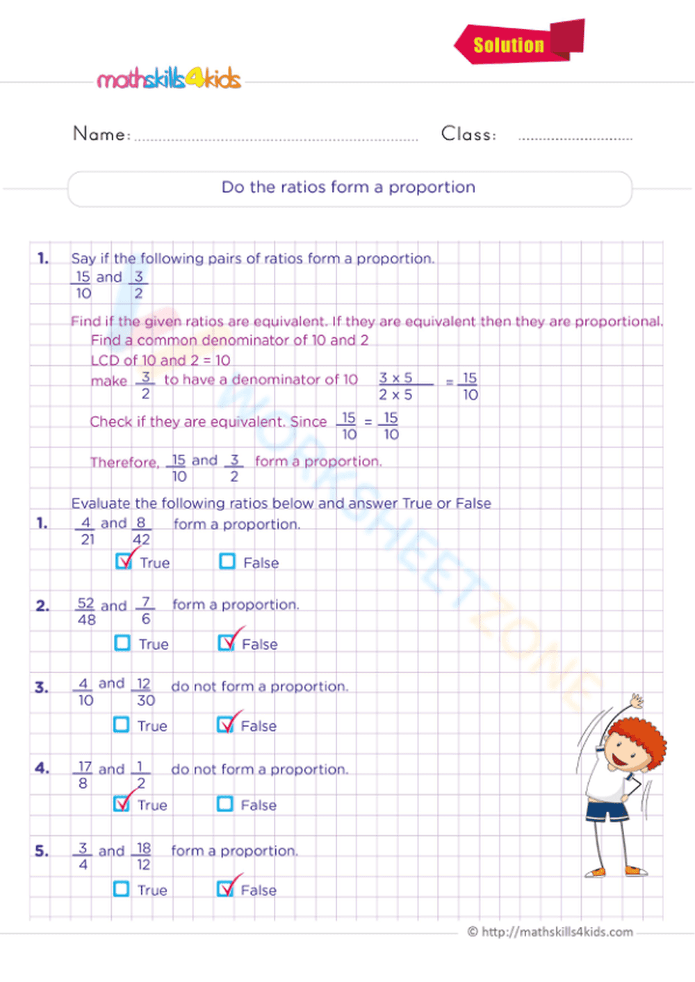 Do the ratios from a proportion - Page 2