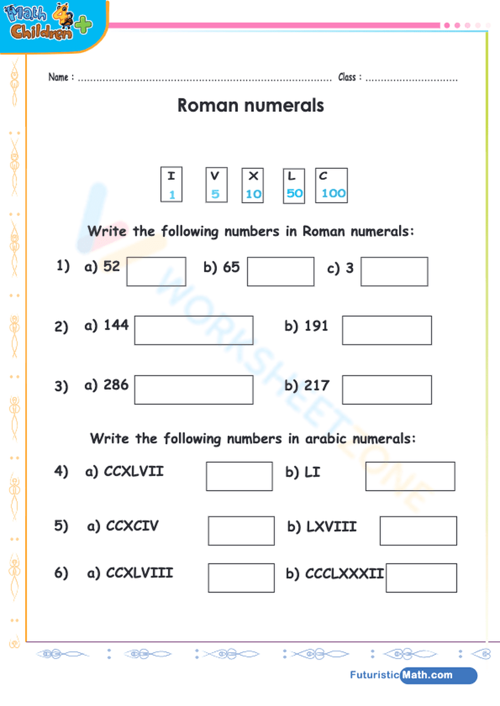 Roman numerals - Page 1