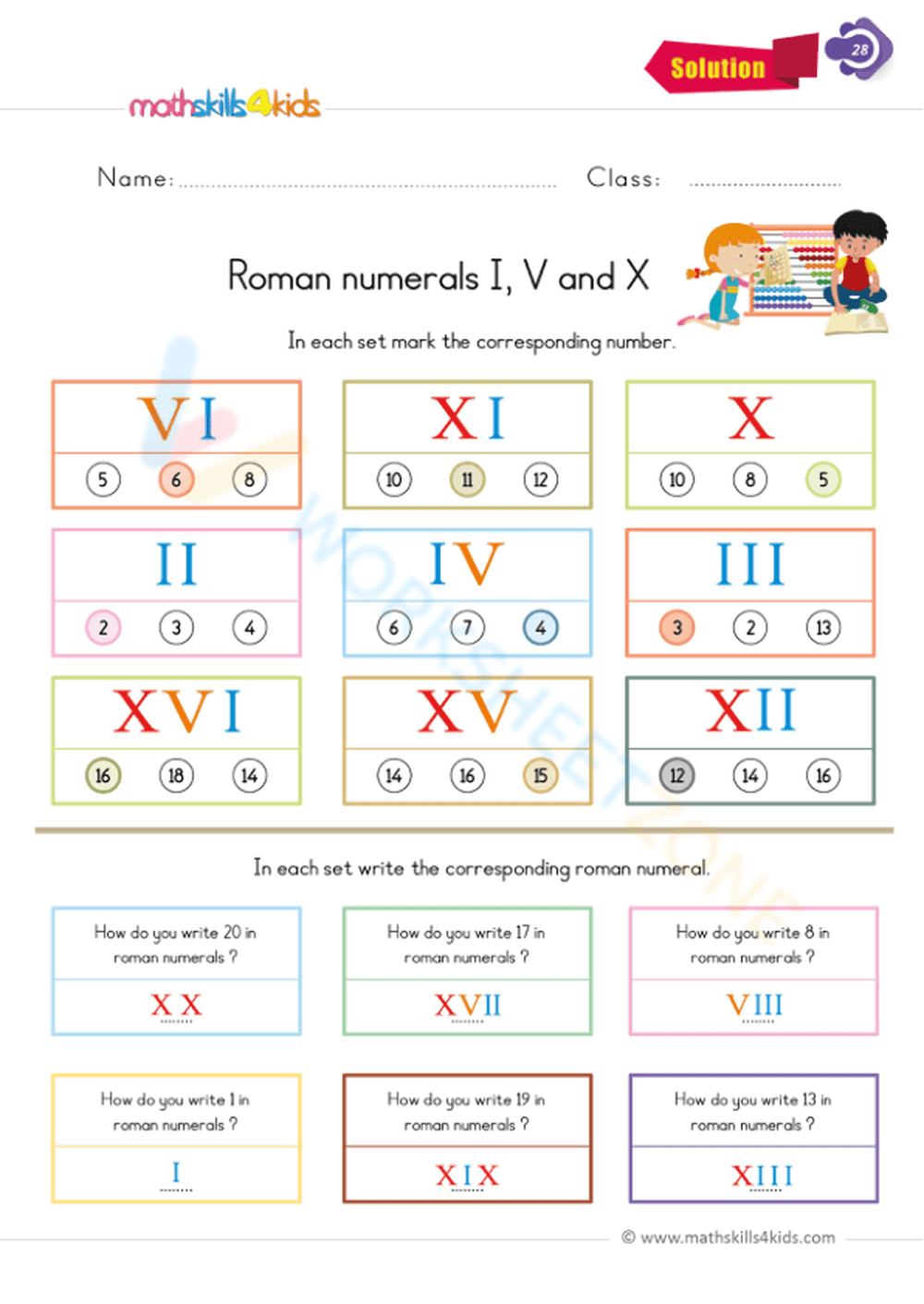 Roman numerals I, V, and X - Page 2
