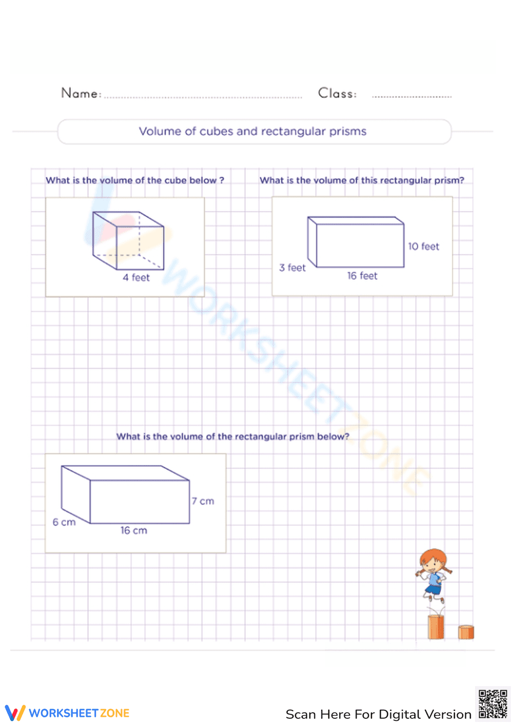 Calculate Volume: Cubes & Rectangular Prisms - Page 1