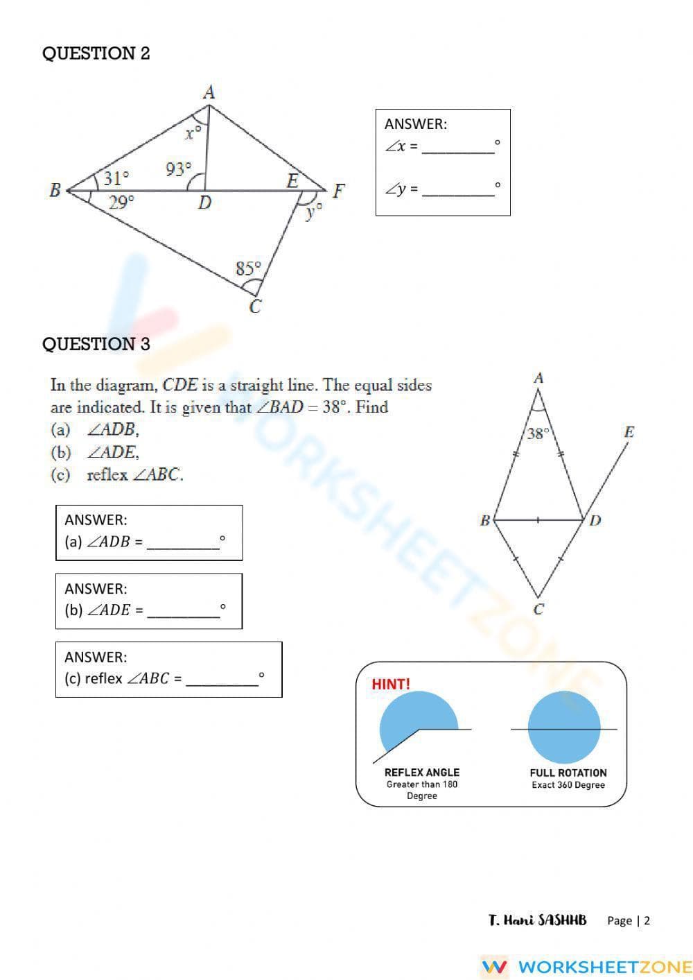 Triangles and their properties of Angles - Page 2