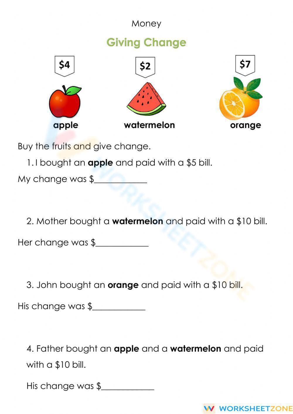 Money- Giving Change - Page 1