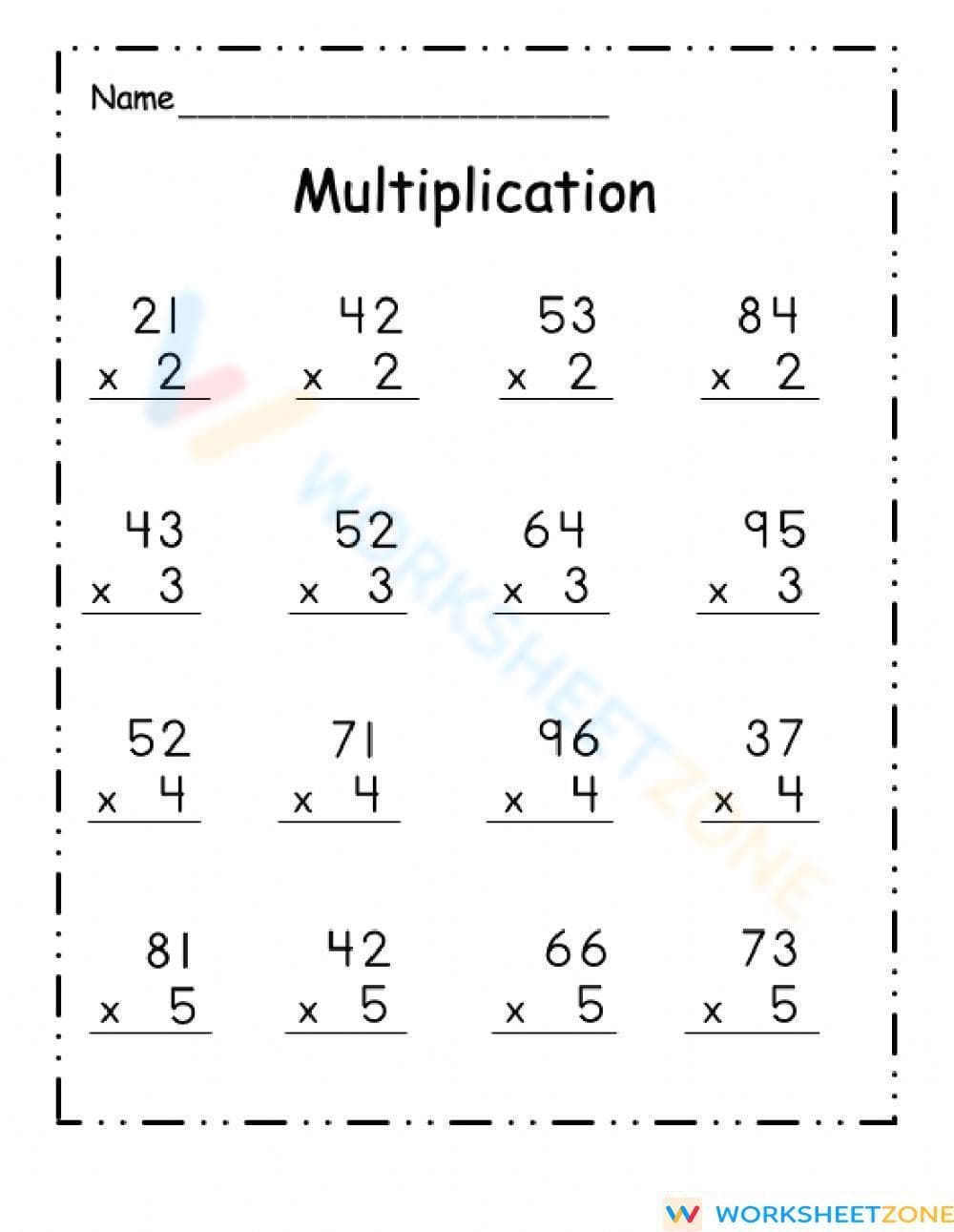 Multiplication - Page 1
