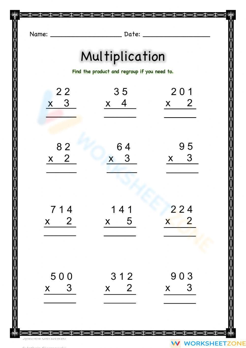 Multiplication - Page 1