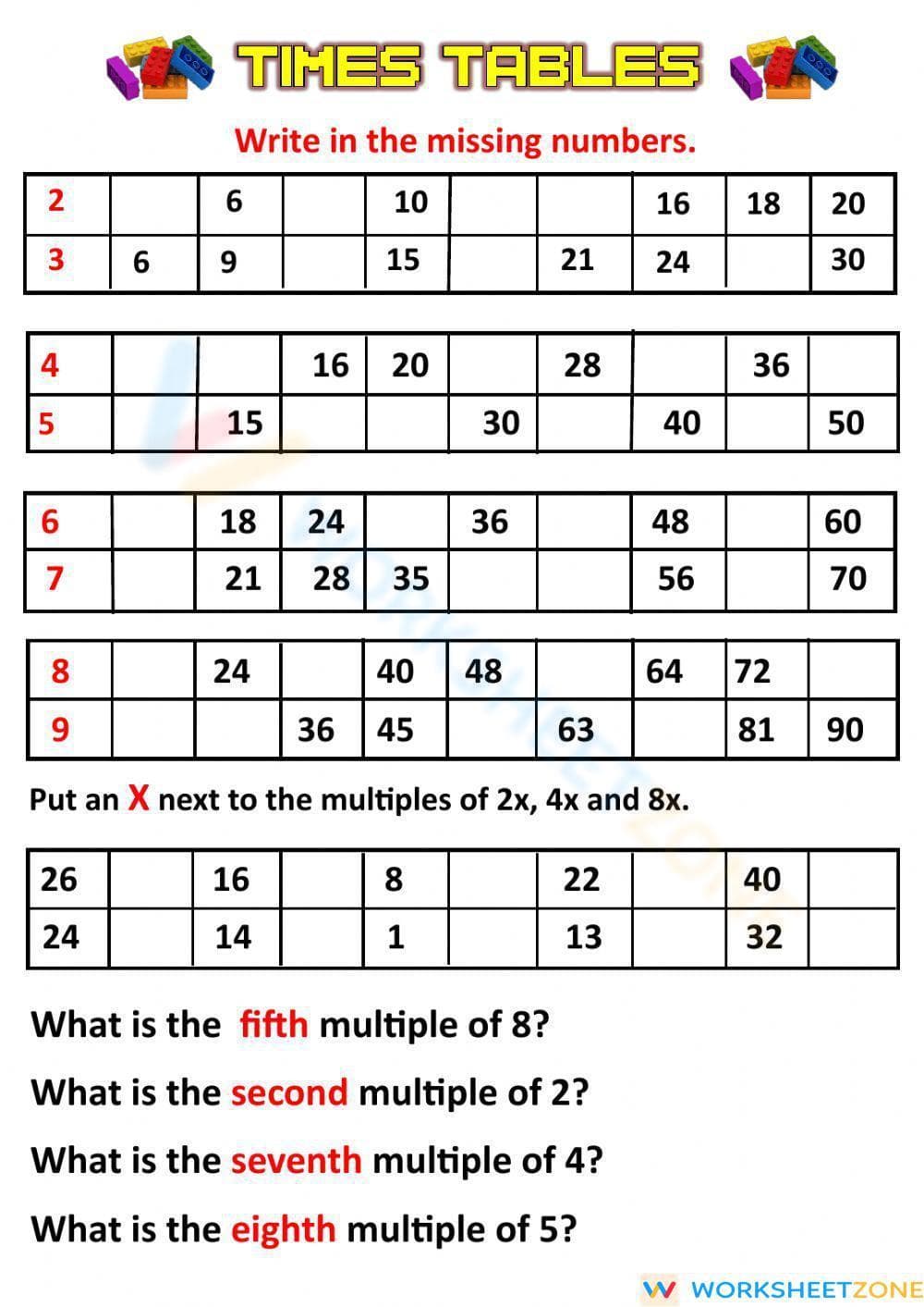 Multiplication Review - Page 4