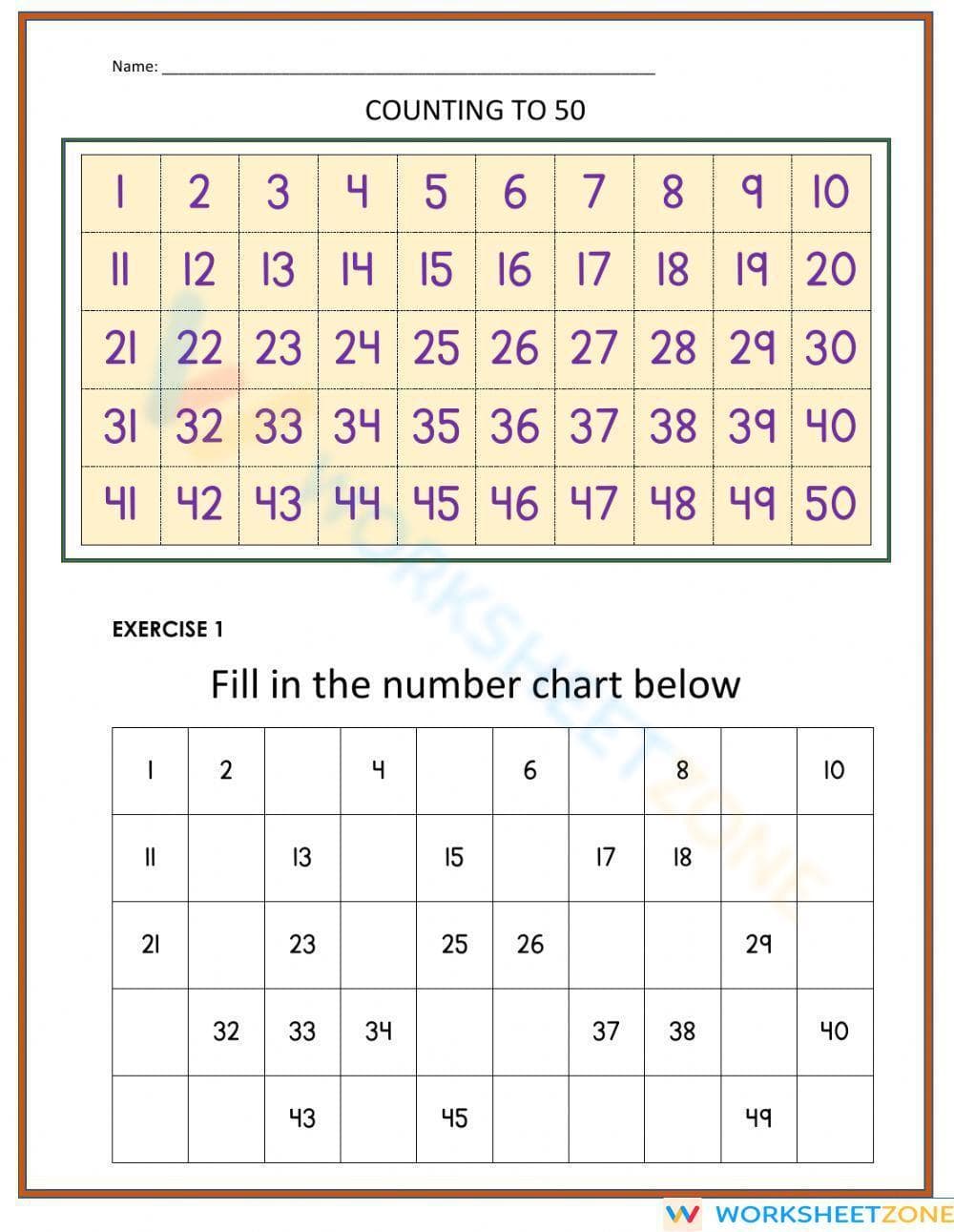 Counting to 50 - Page 1