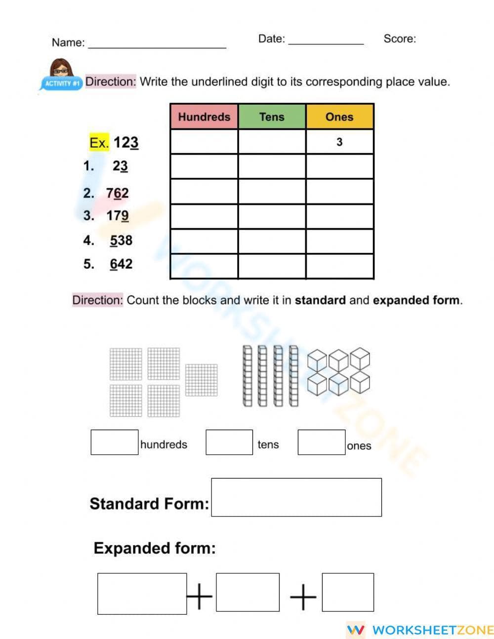 Place value - Page 1