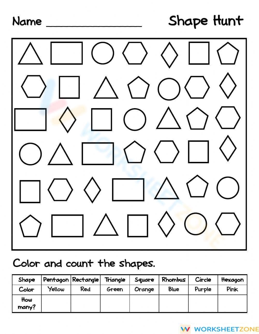 Polygons Identification Practice - Page 1