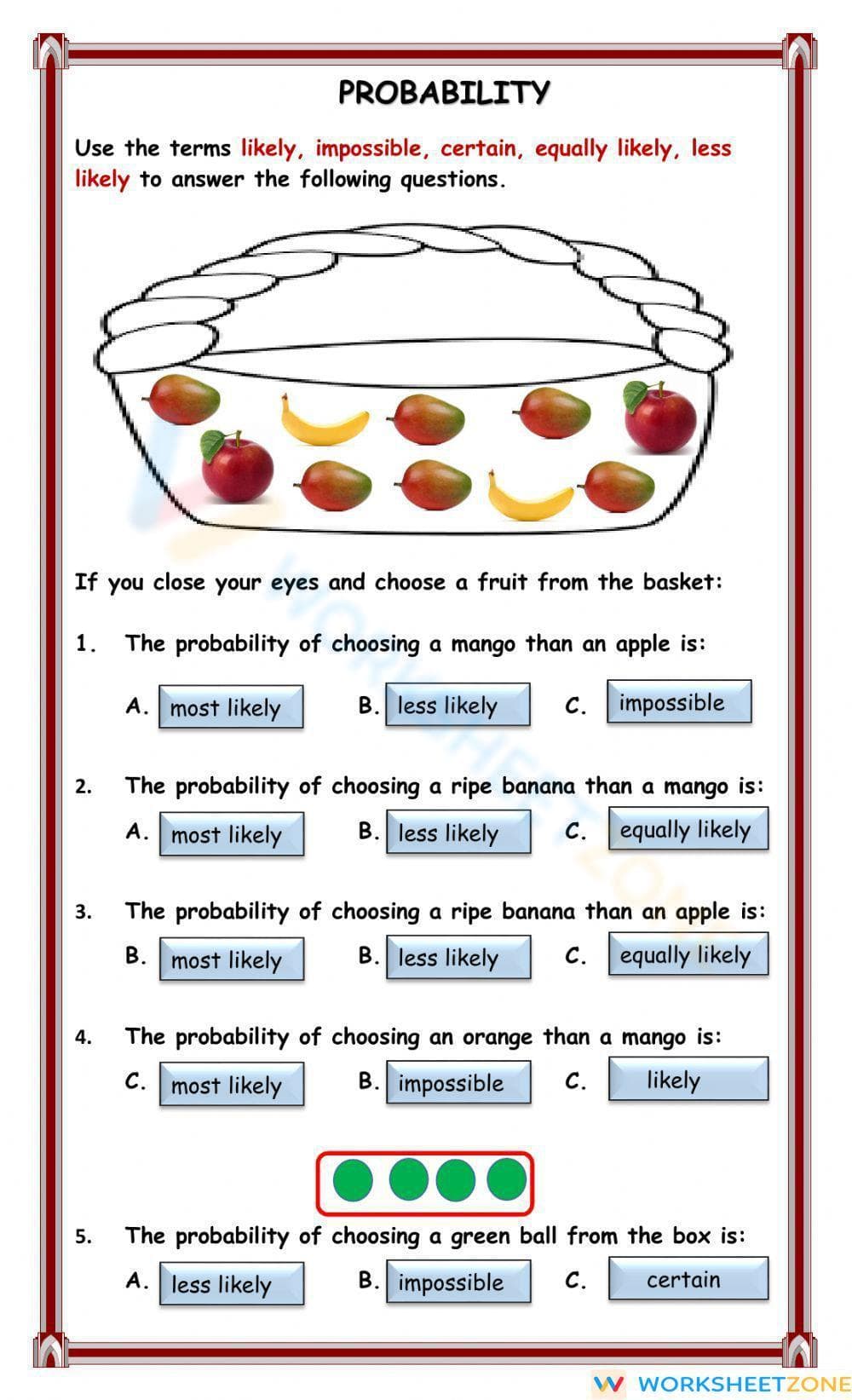 Probability - Page 1