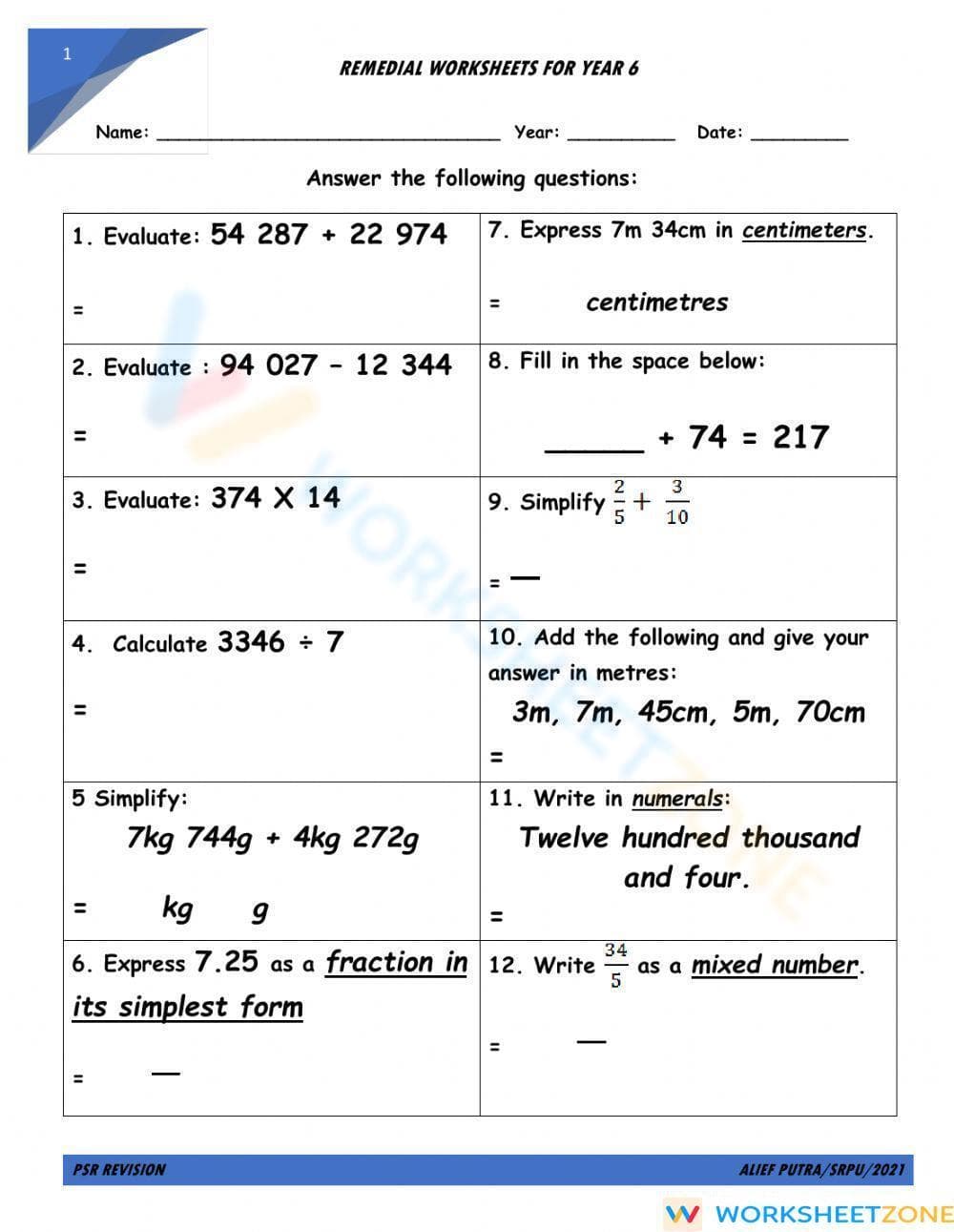 Psr revision 11 - Page 1