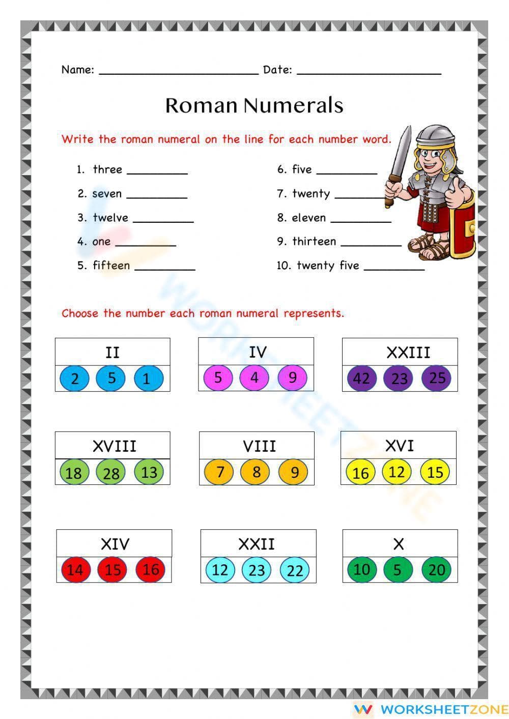 Decoding Roman Numerals - Page 1