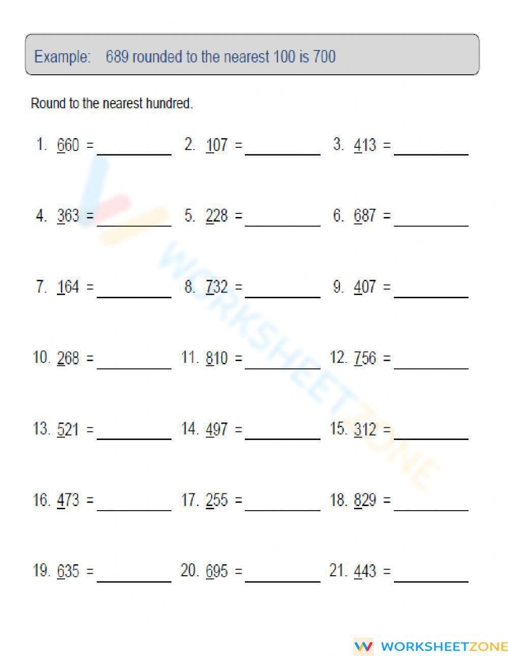 Rounding to Nearest 10 and 100 - Page 2