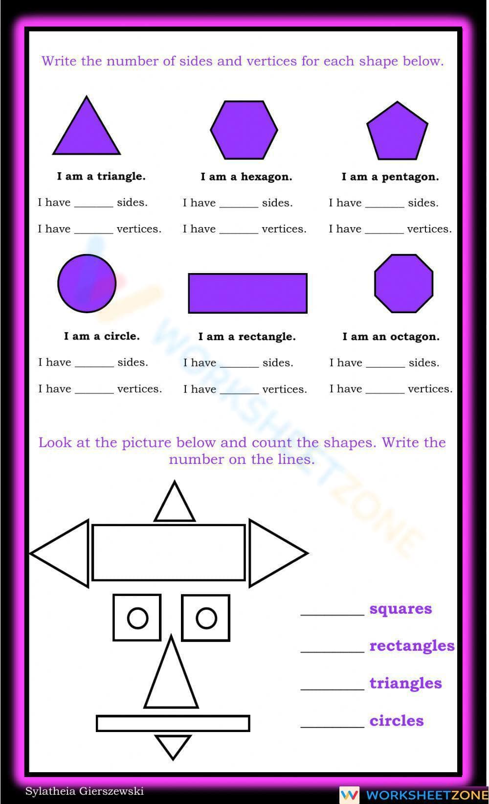 Identifying and Classifying Plane Shapes - Page 2