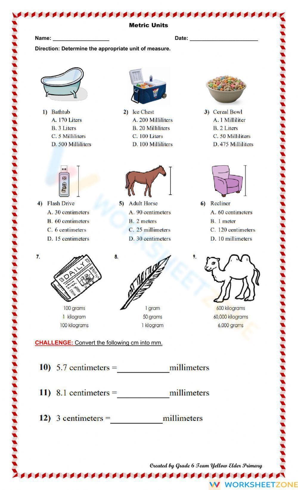 Metric Unit - Page 1