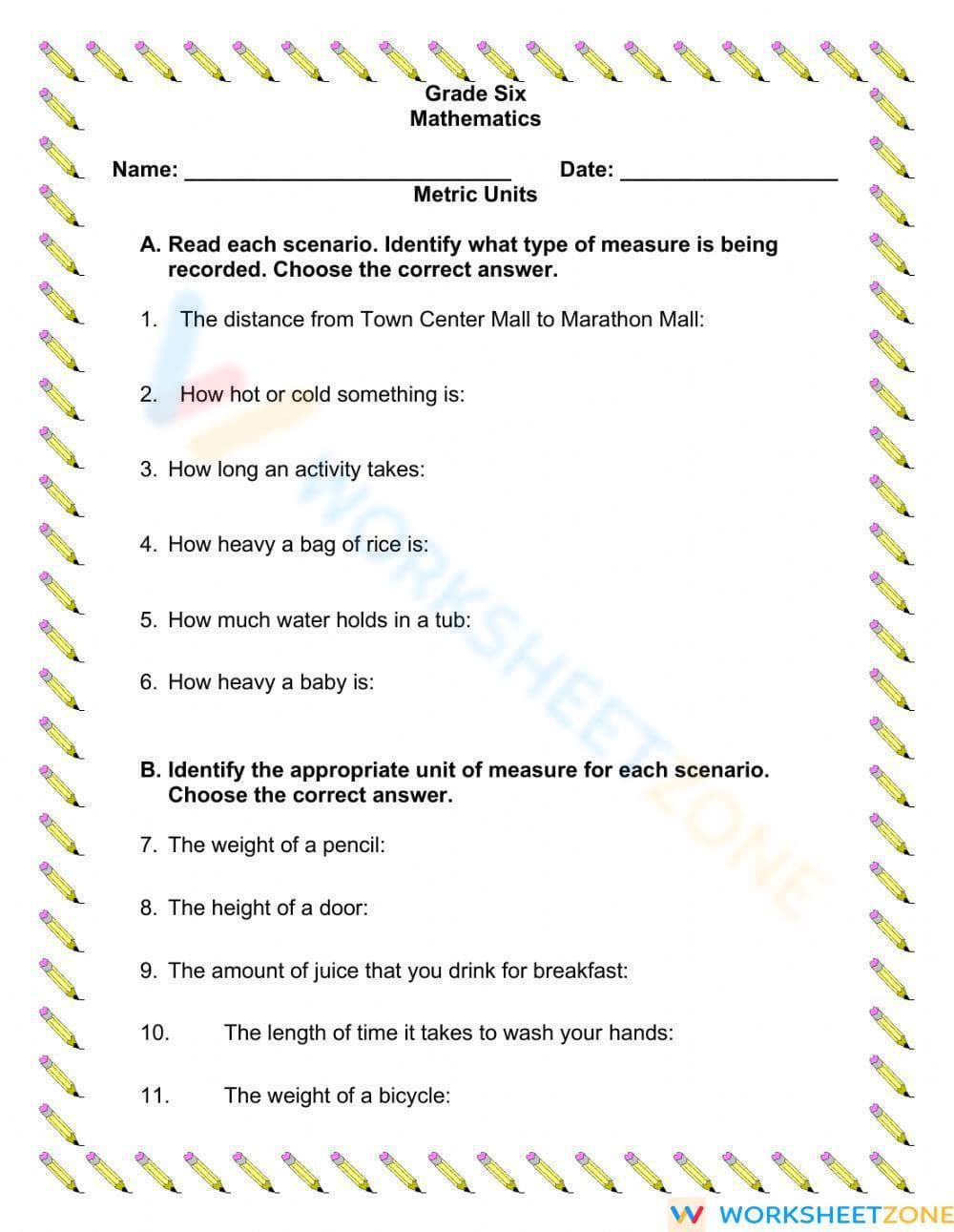 Using Metric Units - Page 1