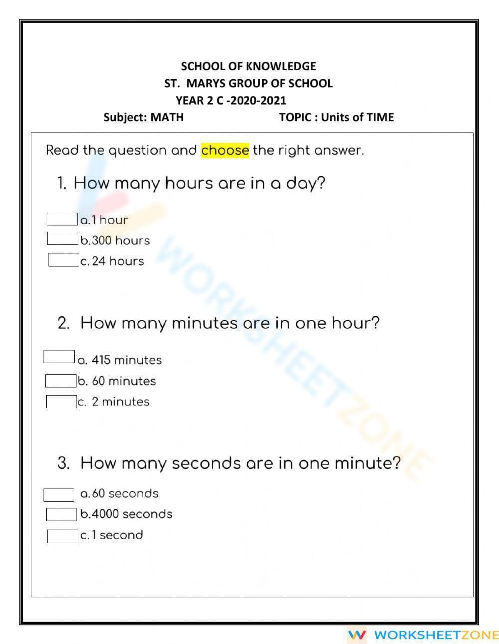 Units of time - Page 1