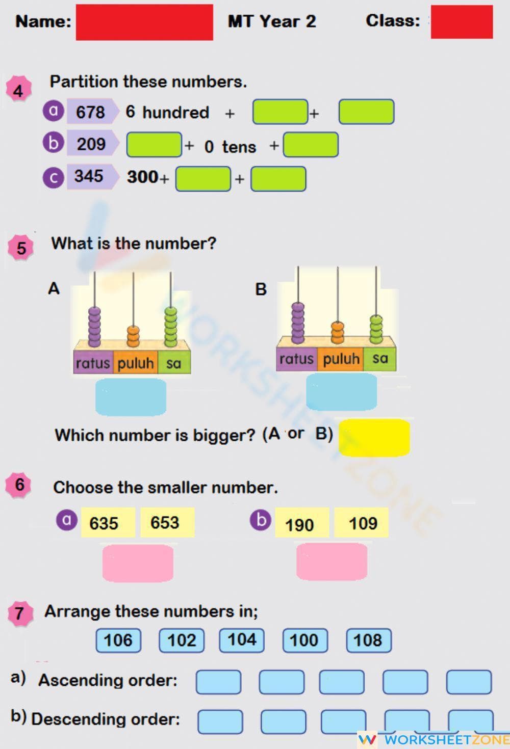 Numbers Until 1000(2) - Page 1