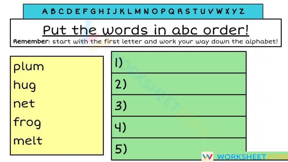 ABC order M1W2 - Page 1